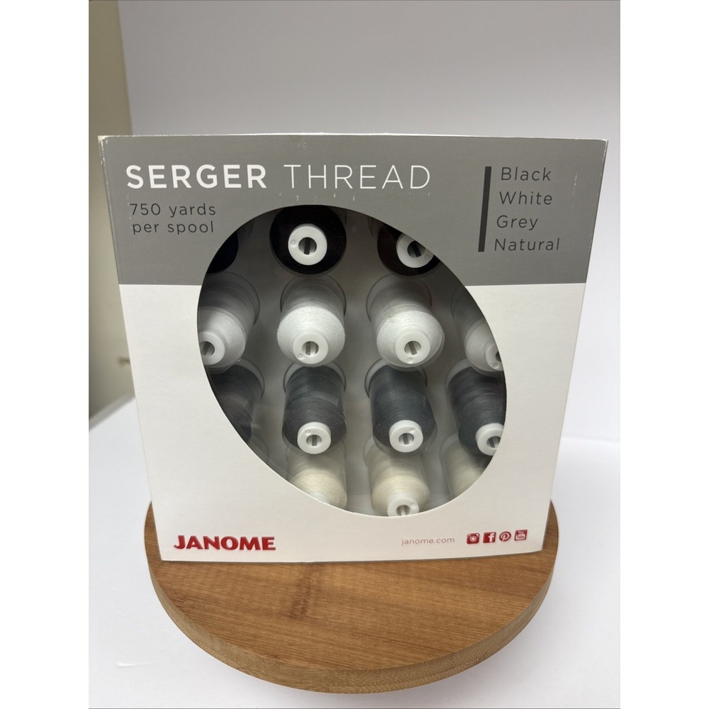 NEW~Janome Serger Thread In Sealed Package 12,000 Yards Neutral Colors